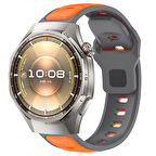Huawei Watch GT6 Pro 46mm İle Uyumlu Çift Renkli Spor Silikon Kordon Nefes Alabilir Konforlu