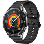 Huawei Watch GT3 46mm GT3 Pro 46mm GT3 Se Uyumlu Dalga Desenli Tokalı Yumusaş Soft Silikon Kordon 