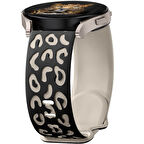 Huawei Watch GT2 GT3 GT4 GT5 46mm İle Uyumlu Leopar Desenli Silikon Kordon Kayış