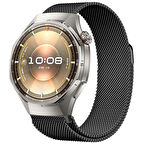 Huawei Watch GT6 Pro 46mm Uyumlu Manyetik Milanese Loop Metal Kordon 