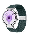 Sneezy Huawei Watch GT6 41mm İle Uyumlu Metal Klips Solo Fiberlink Kumaş Örgü Kordon