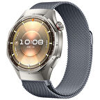 Huawei Watch GT6 Pro 46mm Uyumlu Manyetik Milanese Loop Metal Kordon 