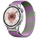 Huawei Watch GT6 46mm Uyumlu Manyetik Milanese Loop Metal Kordon 