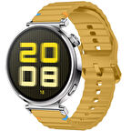 Huawei Watch GT5 41mm İle Uyumlu Dalga Desenli Tokalı Yumusaş Soft Silikon Kordon