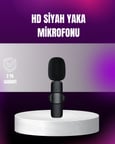 iPhone Uyumlu Çift Mikrofonlu Kablosuz Yaka Seti Profesyonel Ses