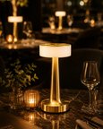 Şarjlı Gold Mantar Masa Lambası Dimmer Ayarlı Kablosuz LED Lamba