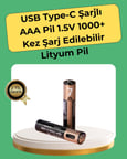 AAA Boyutunda USB Şarjlı Pil – Kompakt Tasarım Geniş Uyumluluk