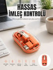 Bluetooth ve USB Destekli Kablosuz Şeffaf Mouse Sessiz Kullanım Yeni Nesil