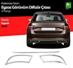 Paspasgarajı Skoda Superb Krom Egzoz Çıkışı 3 Parça Set 2020 ve Üzeri