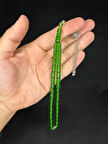 ATEŞ KEHRİBAR TESBİH YEŞİL RENKLİ KESME KESİM 10,5MMX6MM T-661