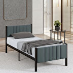 Lotus Metal Karyola 100x200 cm Antrasit Renk