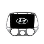 Hyundai i20 Araç Multimedya Android Ekran Carplay Double Teyp 4+64 9" 08-12 Analog Y Silver BLUEWAY