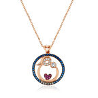 925 Ayar Gümüş Rose Anne Ve Bebek Sevgisi Kolye