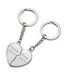 GÜMÜŞ KALP ÇİFT ANAHTARLIK KİŞİYE ÖZEL
