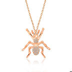 925 Ayar Gümüş Rose Örümcek Kadın Gümüş Kolye