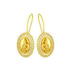 22 Ayar Osmanlı Tuğralı Taşlı Altın Küpe 