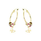 Altın Kelebek Halka Küpe 