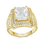 Altın Baget Taşlı Tektaş Yüzük 