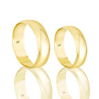 7 mm Klasik Bombe Yeşil Altın Alyans