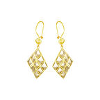 Altın Baklava Dilimi Küpe