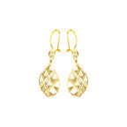 Altın Baklava Dilimi Küpe