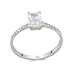 Altın Baget Taşlı Yüzük