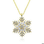 925 Ayar Gümüş Gold Kar Tanesi Kadın Gümüş Kolye