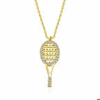 925 Ayar Gümüş Tenis Raketi Kadın Gümüş Kolye