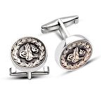 925 Ayar Gümüş Tuğra Model Kol Düğmesi