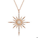 925 Ayar Gümüş Kutup Yıldızı Kadın Gümüş Kolye