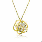 ​925 Ayar Gümüş Gold Gül Kadın Gümüş Kolye