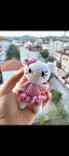 Amigurumi hello kity anahtarlık aksesuar hediyelik oyuncak 