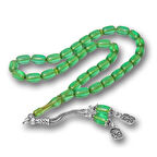 Gümüş Püsküllü Kapsül Kesim Sıkma Kehribar Tesbih