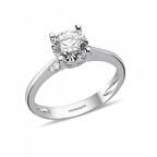 Altın Tektaş Yüzük Özel Tasarım Swarovski