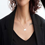 Plaka Altın Harf Kolye 14 Ayar Beyaz Altın