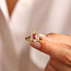 14 Ayar Altın Ruby Yüzük Özel Tasarım House