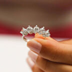 Beyaz Altın Beştaş Yüzük Meridyen