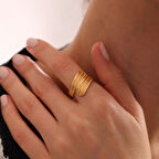 Altın Hasır Yüzük Two