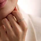 Beyaz Altın Tamtur Yüzük