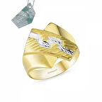 14 Ayar Altın Şık Tasarım Yüzük