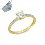 Altın Tektaş Yüzük Özel Tasarım