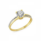 Altın Tektaş Yüzük