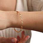 Altın Ajda Bilezik ZigZag 8 Ayar