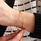 Altın Ajda Bilezik Oluklu 8 Ayar