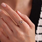 Altın Vintage Yüzük Sapphire