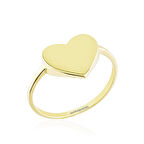 Kalp'li Sarı Altın Yüzük Klasik 14 K Gold