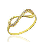 Sonsuz Altın Yüzük Teksıra Taşlı 14K