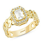 Altın Baget Yüzük Gold Burgu Tasarım 0,60 Karat