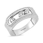 Özel Tasarım Beyaz Altın Yüzük 14K Gold Tria