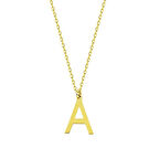 Harf Kolye Taşsız 14K Altın